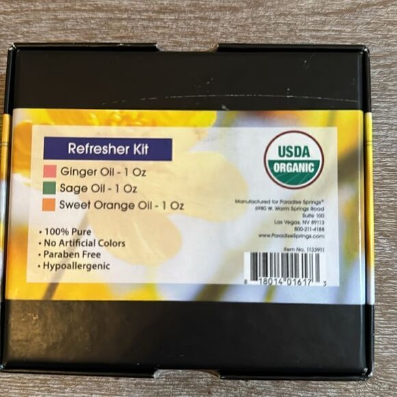 Paradise Springs 100% Pure Essential Oils Refresher Kit- New - Picture 4 of 4